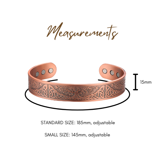 Pure Copper Magnetic Therapy Bracelet - Tree of Life Design Small