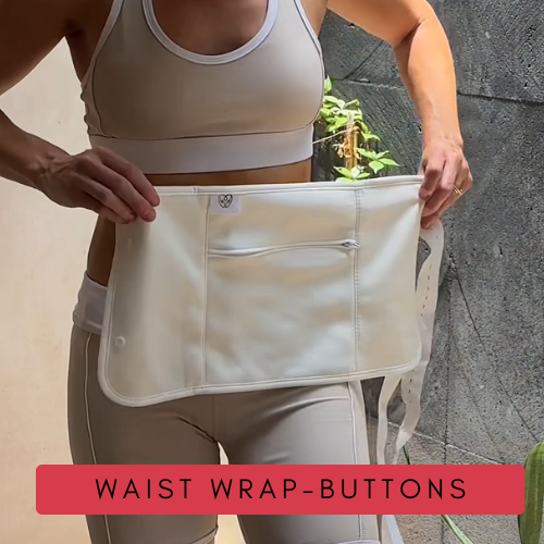 1 Piece Waist Wrap Organic Cotton Castor Oil Pack - Buttons