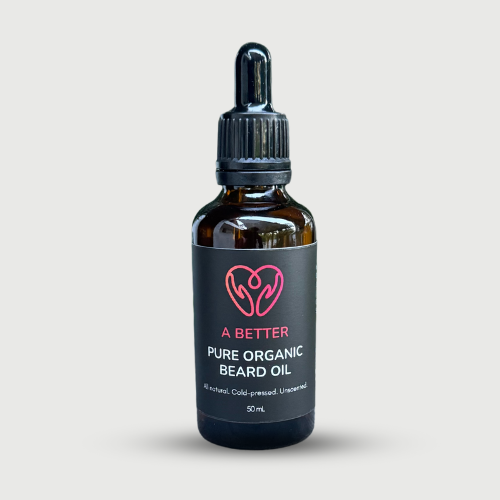 Pure Organic Beard Oil 50 mL - Amber Glass Bottle