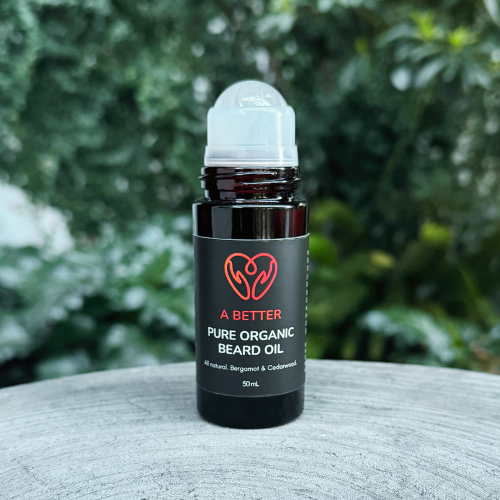 Pure Organic Beard Oil 50 mL - Amber Glass Bottle