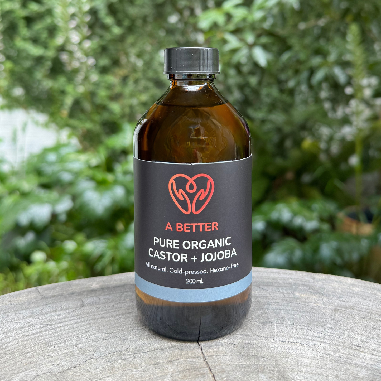 Pure Organic Castor Oil + Jojoba 200 mL - Amber Glass Bottle