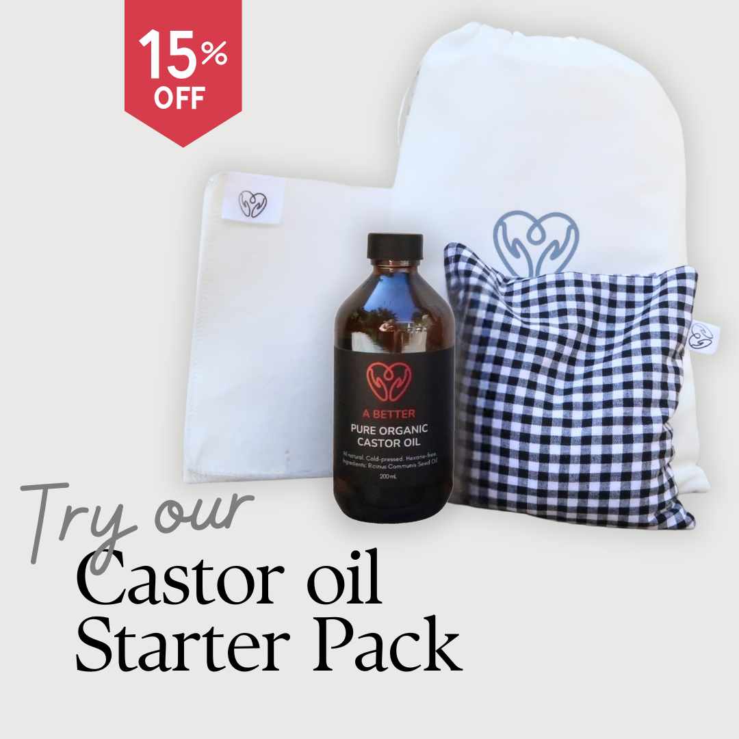 1 Piece Waist Wrap Organic Cotton Castor Oil Pack - Buttons