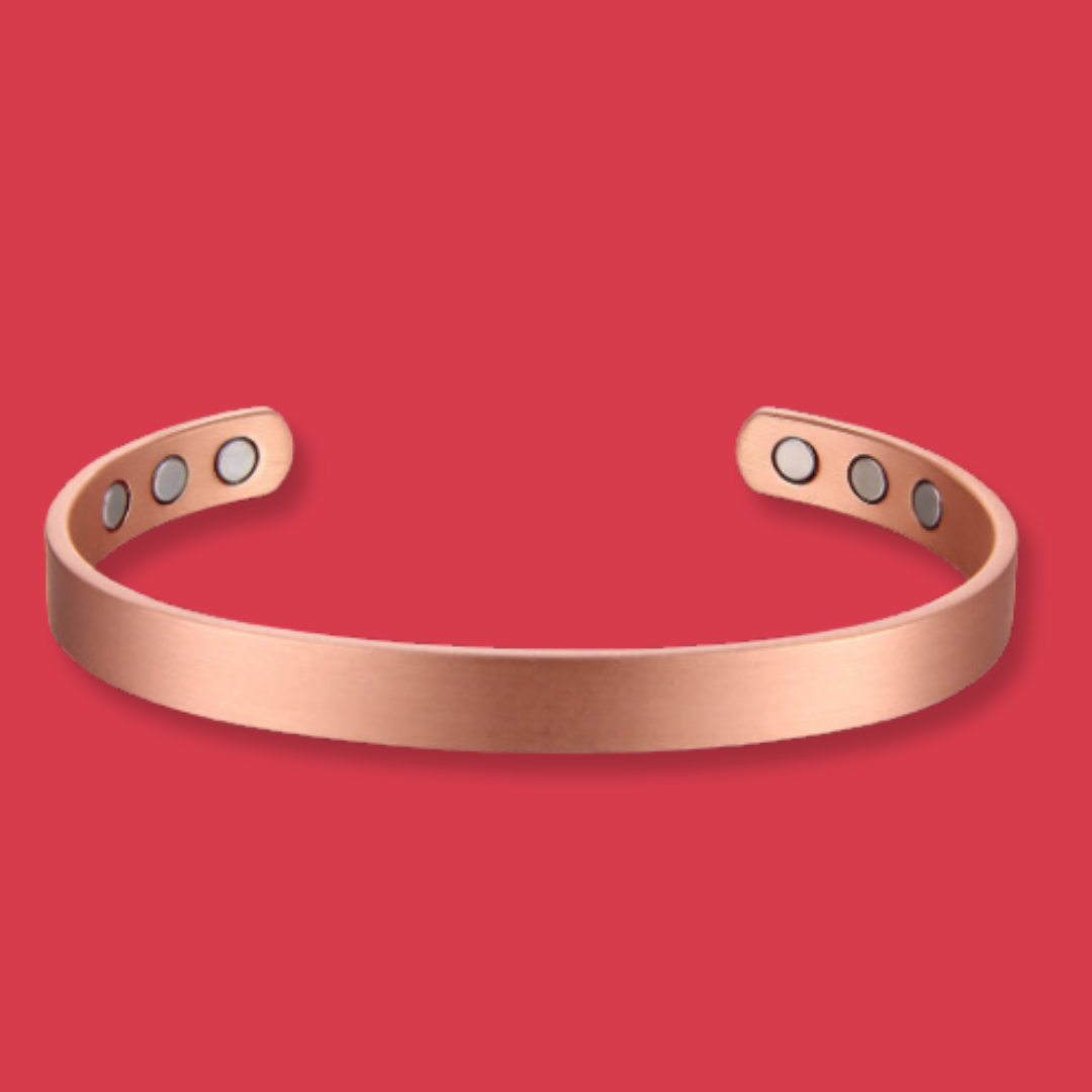 Pure Copper Magnetic Therapy Bracelet - Plain Brushed Design