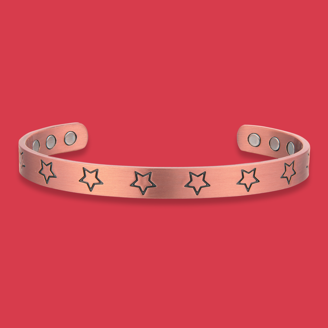 Pure Copper Magnetic Therapy Bracelet - Stars Design