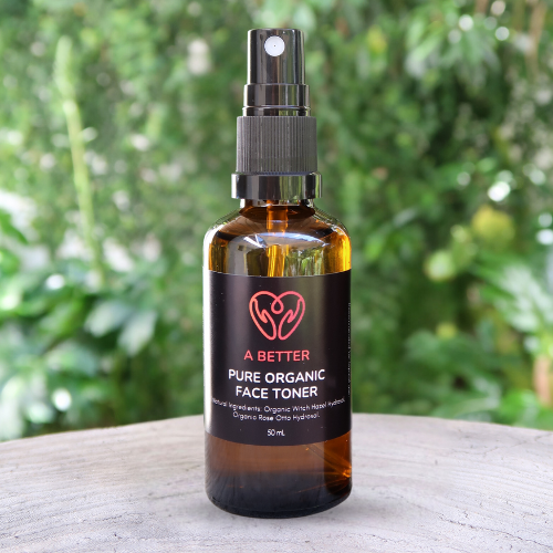 Pure Organic Face Toner 50mL Amber Glass Bottle