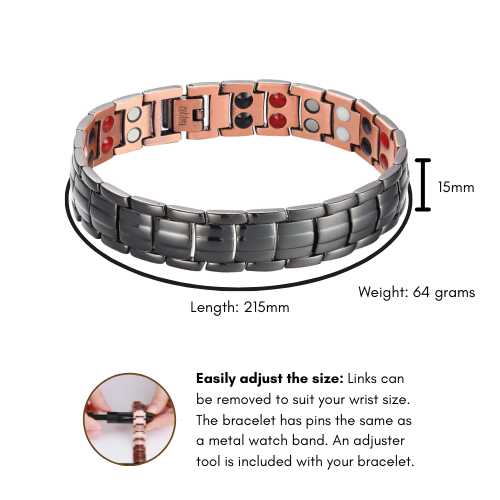 Pure Copper Magnetic Therapy Bracelet - Four Elements Design