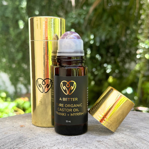 LIMITED EDITION Roll-On 50mL - Amber Glass Bottle Amethyst Roller