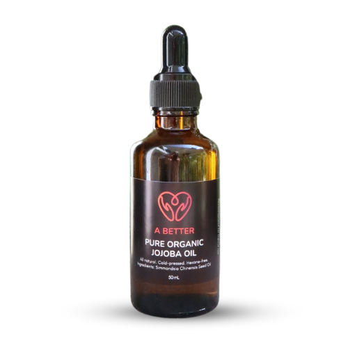 Pure Organic Jojoba Oil 50mL Amber Glass Bottle