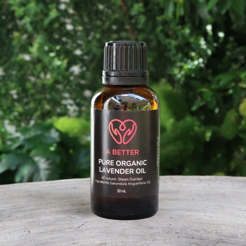 Pure Organic Lavender Oil 30mL Amber Glass Bottle