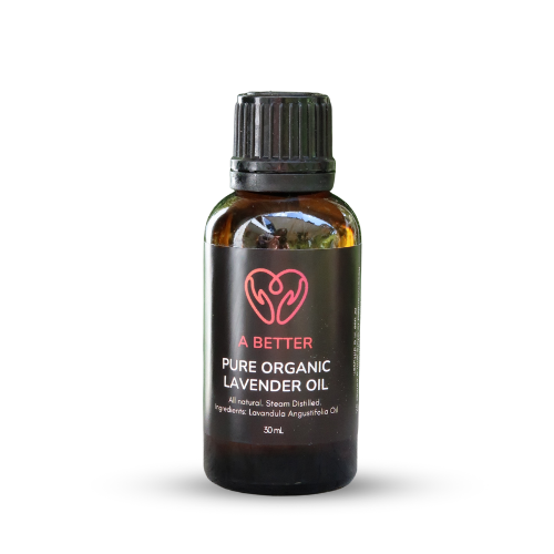 Pure Organic Lavender Oil 30mL Amber Glass Bottle