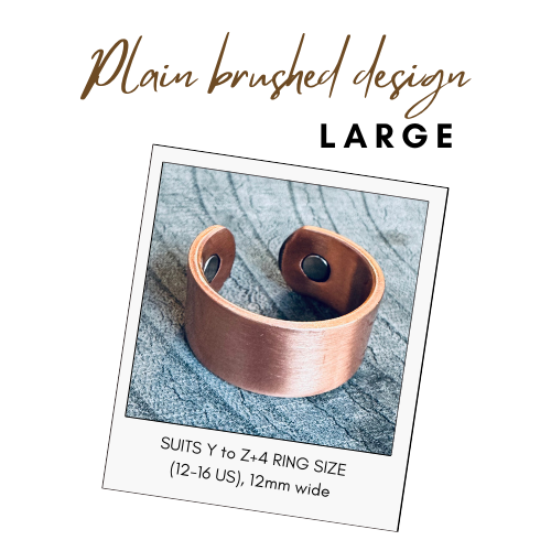 Pure Copper Magnetic Therapy Ring - Plain Brushed