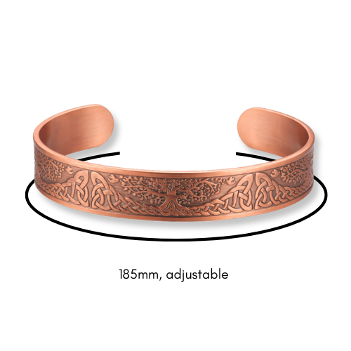 Pure Copper Bracelet - Tree of Life Design - No Magnets