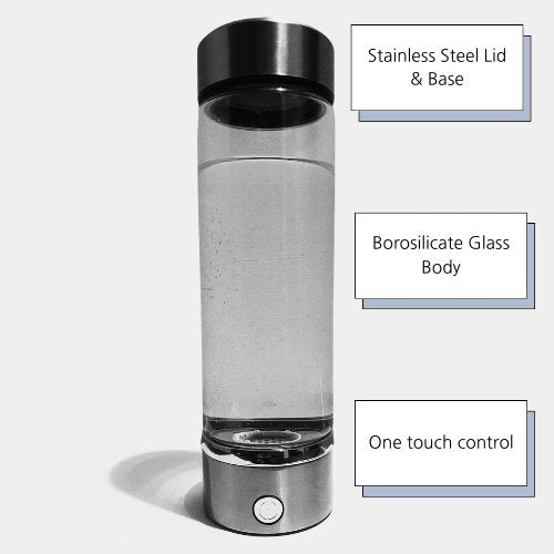 Hydrogen Glass Water Bottle 420 mL - Portable Water Filters & Purifiers - A Better Marketplace