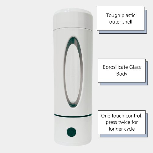 Hydrogen Insulated Water Bottle 330 mL - Portable Water Filters & Purifiers - White - - A Better Marketplace