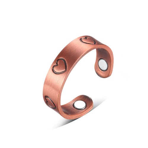 Pure Copper Magnetic Therapy Ring - Health & Beauty:Natural & Alternative Remedies:Magnetic Therapy - Pure Copper Ring - Hearts Design - - A Better Marketplace