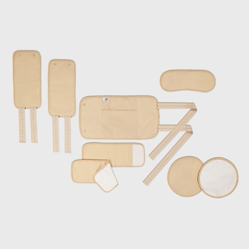 8 Piece Organic Cotton Castor Oil Wraps Pack