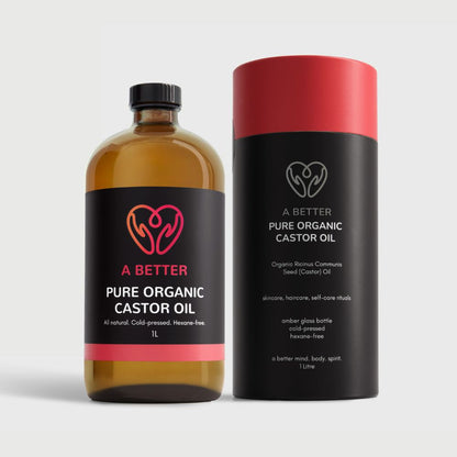 Pure Organic Castor Oil - Amber Glass Bottle