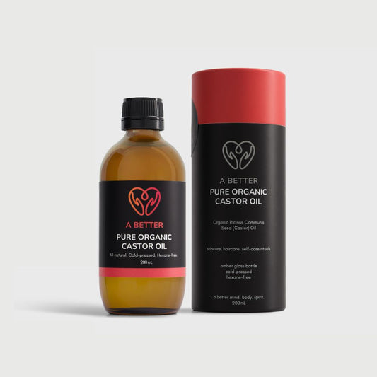 Pure Organic Castor Oil 200 mL - Amber Glass Bottle