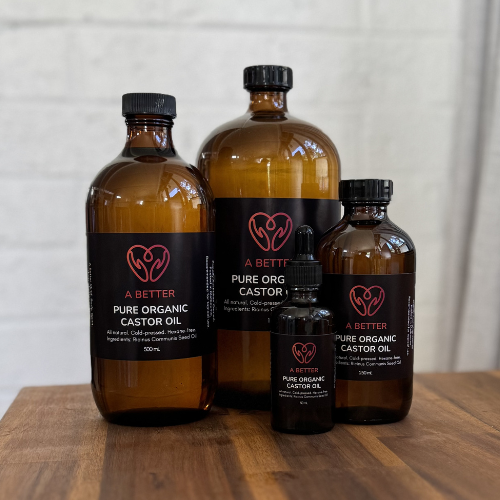 Pure Organic Castor Oil - Amber Glass Bottle