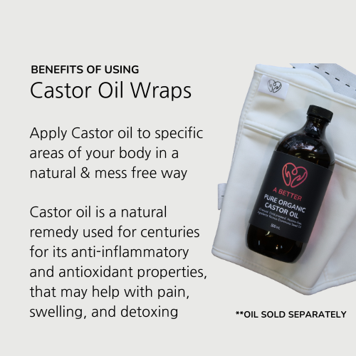 1 Piece Waist Wrap Organic Cotton Castor Oil Pack