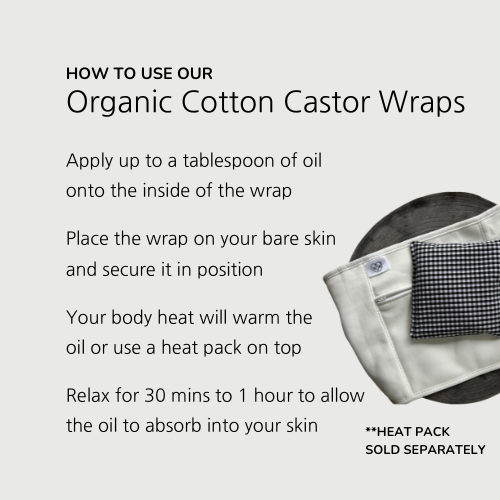 1 Piece Waist Wrap Organic Cotton Castor Oil Pack