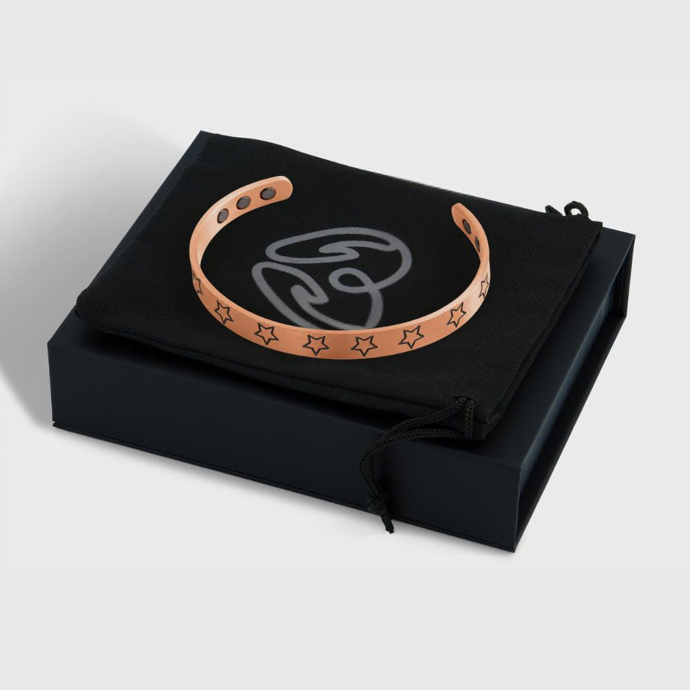 Pure Copper Magnetic Therapy Bracelet - Stars Design