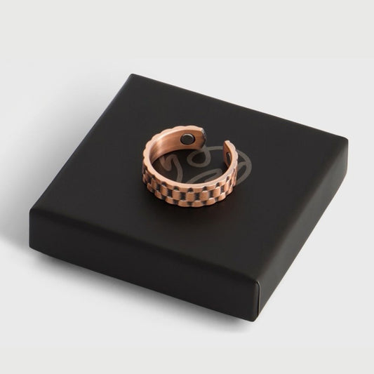Pure Copper Magnetic Therapy Ring - Link Design
