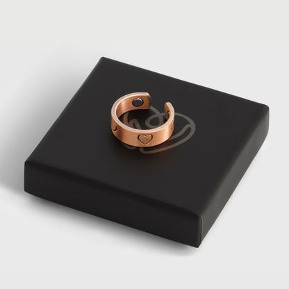 Pure Copper Magnetic Therapy Ring - Hearts Design - Small Size