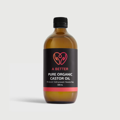 Pure Organic Castor Oil 500 mL - Amber Glass Bottle