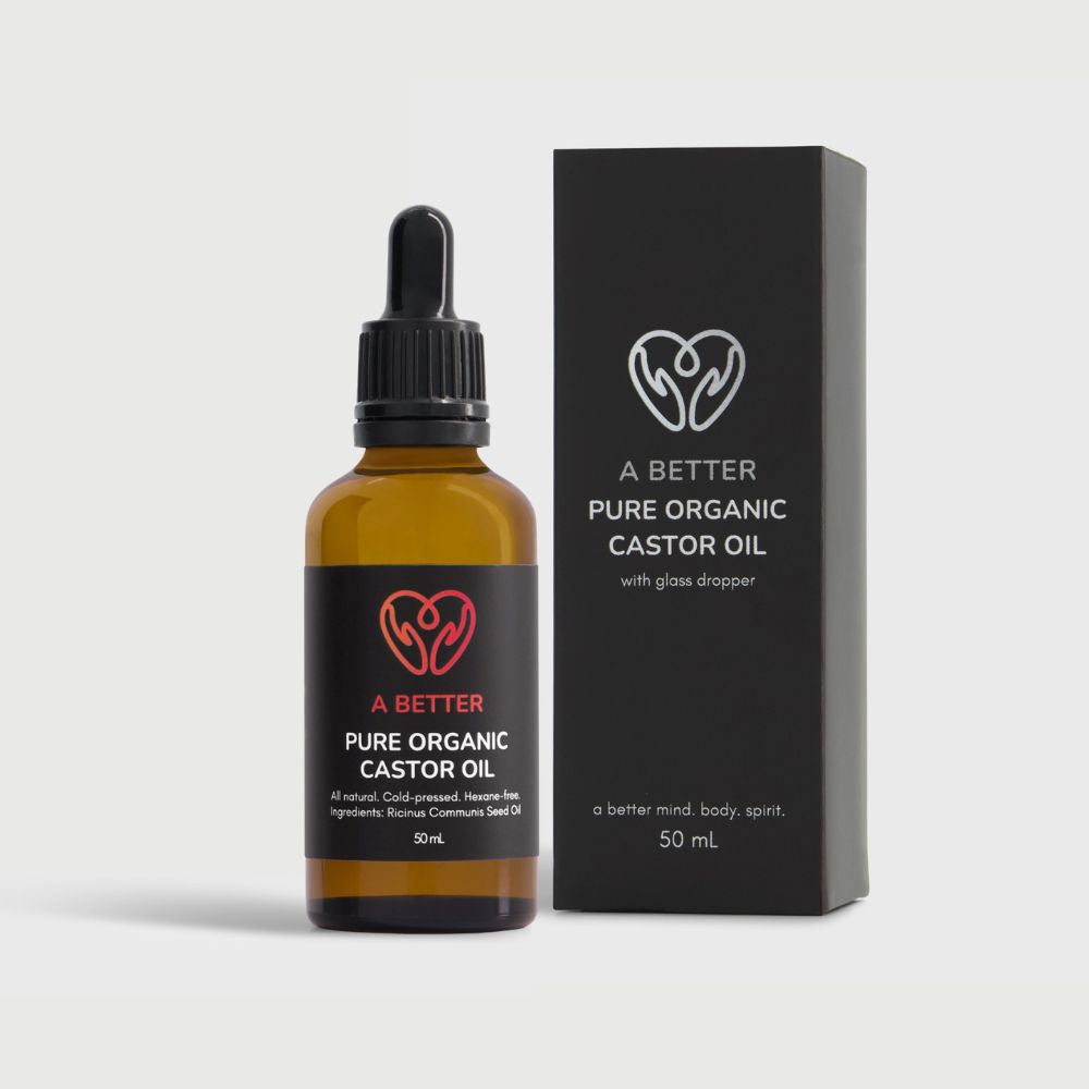 Pure Organic Castor Oil - Amber Glass Bottle