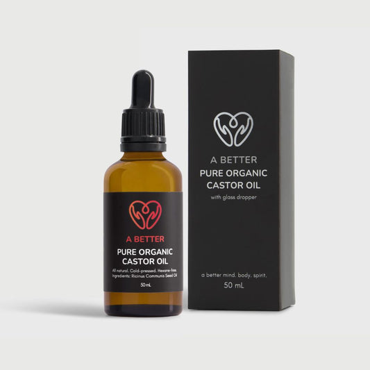 Pure Organic Castor Oil 50 mL - Amber Glass Bottle