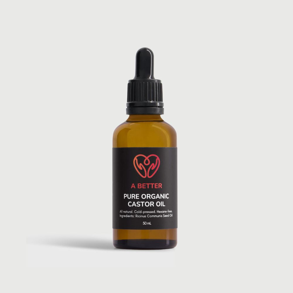 Pure Organic Castor Oil 50 mL - Amber Glass Bottle