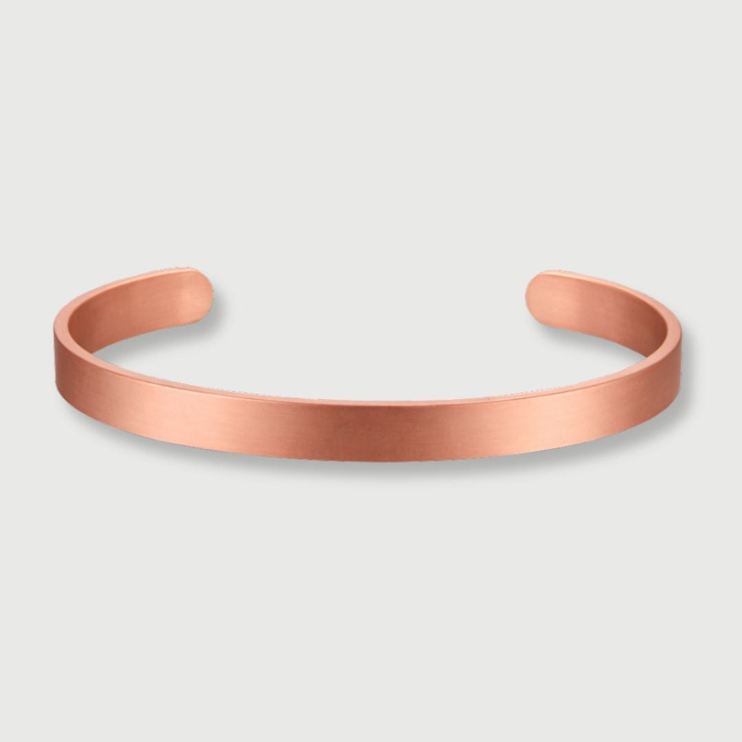 Pure Copper Bracelet - Plain Brushed Design - No Magnets