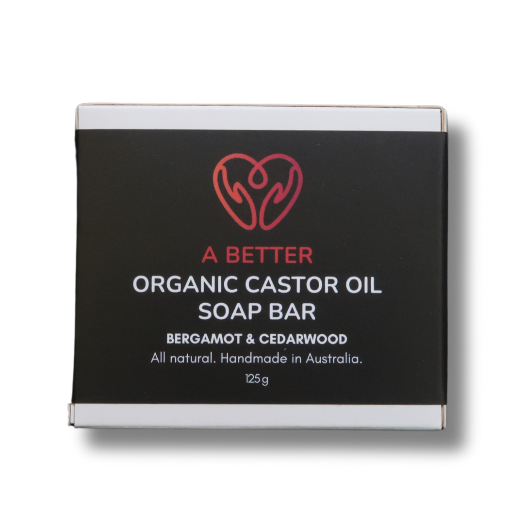 Organic Castor Oil Soap Bergamot & Cedarwood - 6 Pack