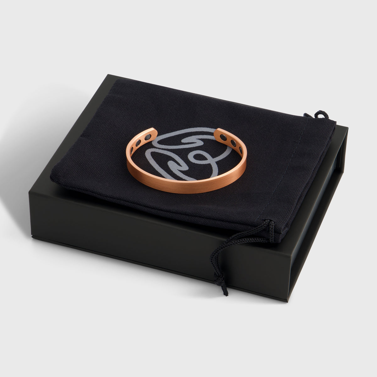 Pure Copper Magnetic Therapy Bracelet - Plain Brushed Design Small