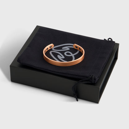 Pure Copper Magnetic Therapy Bracelet - Plain Brushed Design Small
