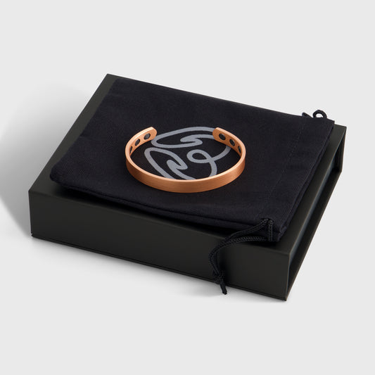 Pure Copper Magnetic Therapy Bracelet - Plain Brushed Design Small