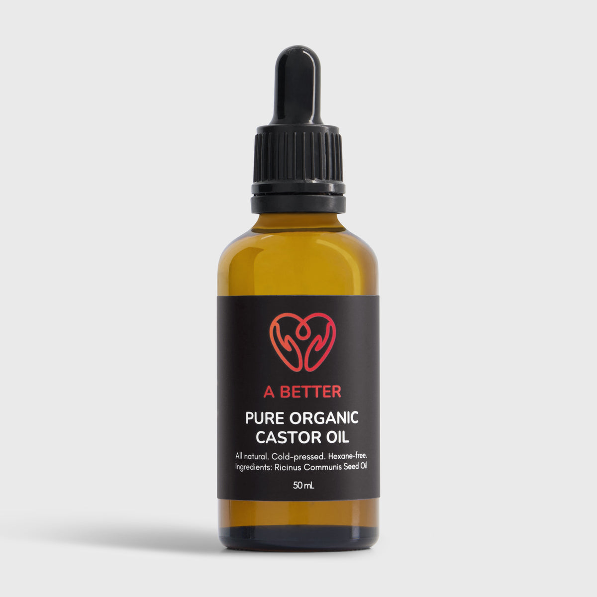 Pure Organic Castor Oil 50 mL - Amber Glass Bottle