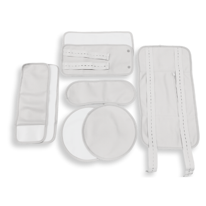 8 件套有机棉蓖麻油包 - 可重复使用的排毒压缩套件，用于天然毒素去除