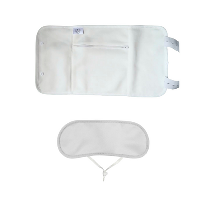 2 Piece Waist & Neck/Eye Wrap Organic Cotton Castor Oil Pack - Reusable Detox Compress Kit For Natural Toxin Removal