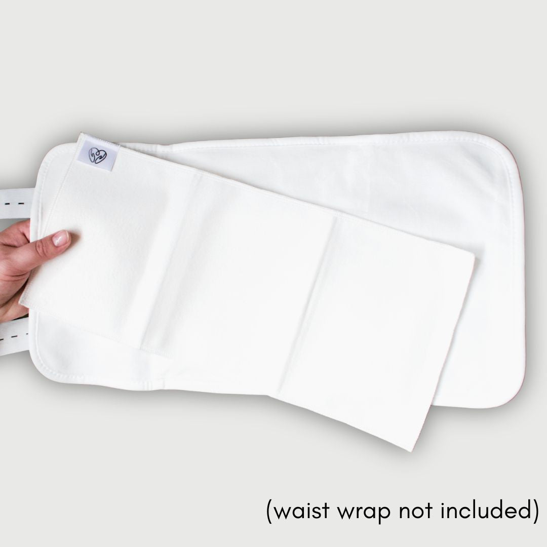 Set of 4 Organic Cotton Castor Oil Pads - Reusable Insert for Castor Oil Wraps