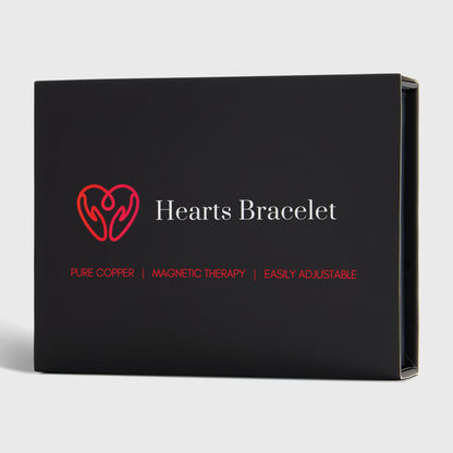Pure Copper Magnetic Therapy Bracelet - Hearts Design
