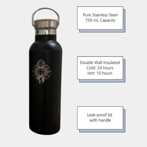 Pure Stainless Steel Double Wall Insulated Water Bottle