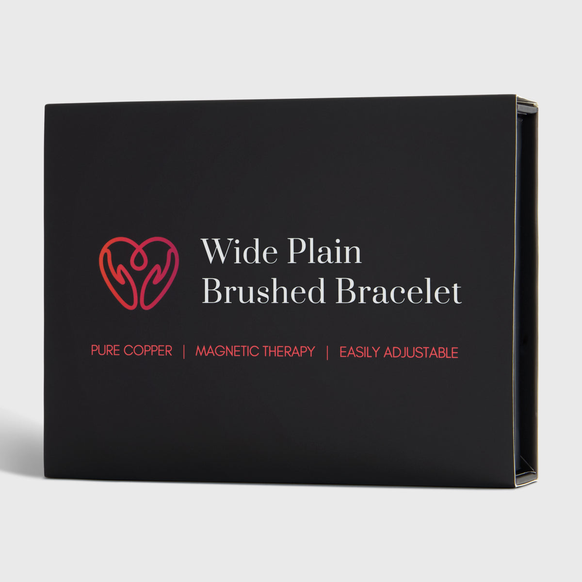 Pure Copper Magnetic Therapy Bracelet - Wide Plain Brushed Design