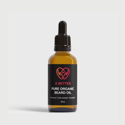 Pure Organic Beard Oil 50 mL - Amber Glass Bottle