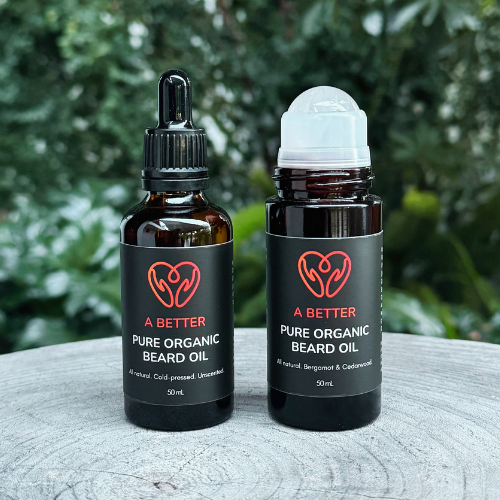 Pure Organic Beard Oil 50 mL - Amber Glass Bottle