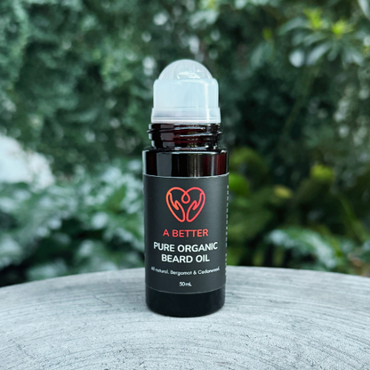 Pure Organic Beard Oil 50 mL - Amber Glass Bottle