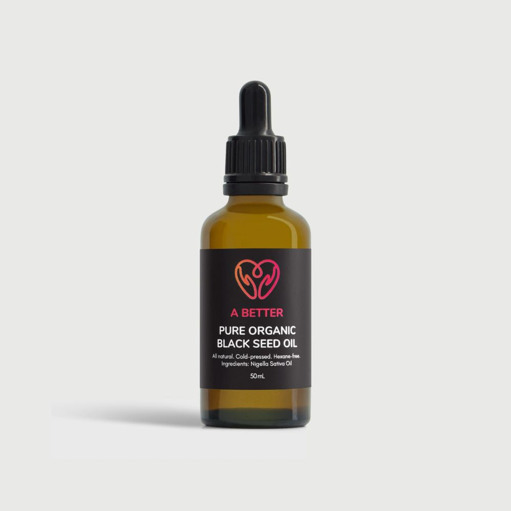 Pure Organic Black Seed Oil 50mL - Amber Glass Bottle