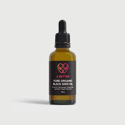 Pure Organic Black Seed Oil 50mL - Amber Glass Bottle
