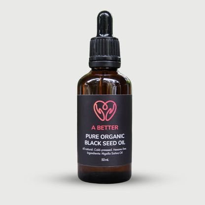 Pure Organic Black Seed Oil 50mL - Amber Glass Bottle
